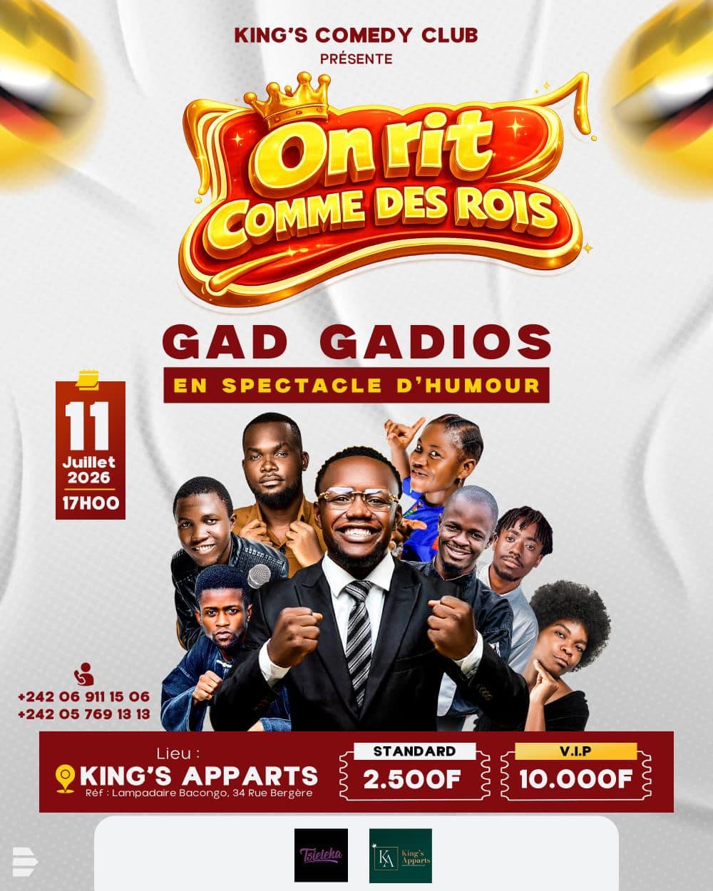 Gad Gadios en spectacle d’humour « On rit comme des rois »